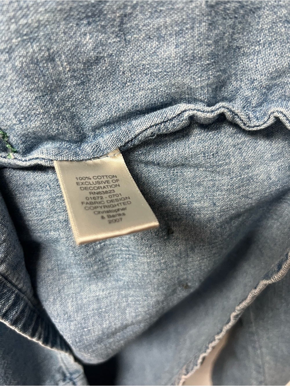 Christopher & Banks Light Blue Denim Button-Up Shirt Jacket - Picture 5 of 7